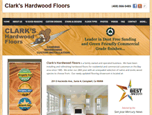 Tablet Screenshot of clarkshardwoodfloors.com